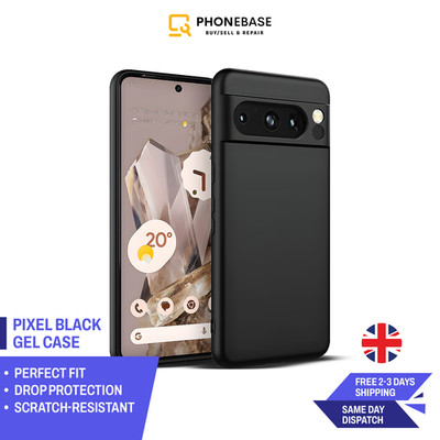 Google Pixel Series schwarze Silikon-Gel-Hülle   schlanke stoßfeste Abdeckung | UK-Verkäufer