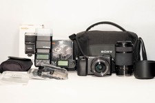 Sony Alpha A6000 24.3MP Digital Camera With 16-50mm, 55-210mm, Flash and Trigger