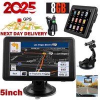 5'' 8GB Sat Nav Car Truck GPS Navigation Touch Screen Free Lifetime UK & EU Maps