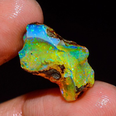 Natural Ethiopian Opal Rough Specimen Opal Glitter Welo Fire Opal Approx 7 Ct.