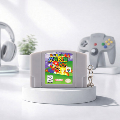 Super Mario 64 N64 Mini Cartridge Schlüsselanhänger | Retro Gamer Geschenk
