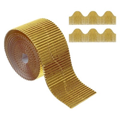 3.9inch x 49.2ft Bulletin Board Border, Scalloped Trim Paper Corrugated Paper...
