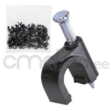 300x Cable Clips for RJ45 Cat5e Cat6 Phone Cable Wire Black Lot Pack NEW