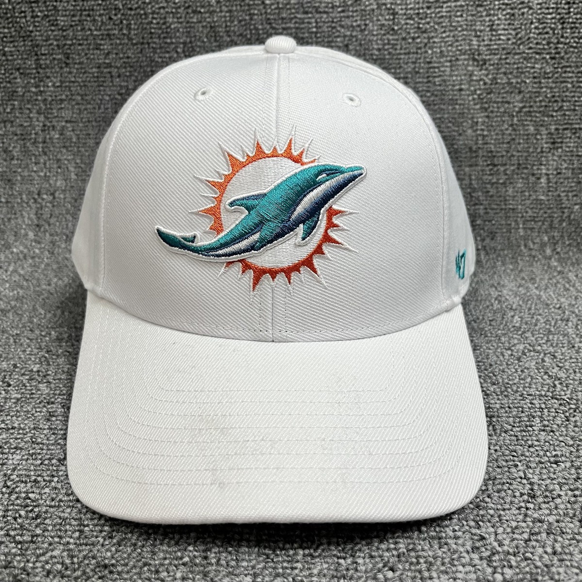 New '47 Miami Dolphins Clean Up Adjustable Hat White NFL Strapback Cap