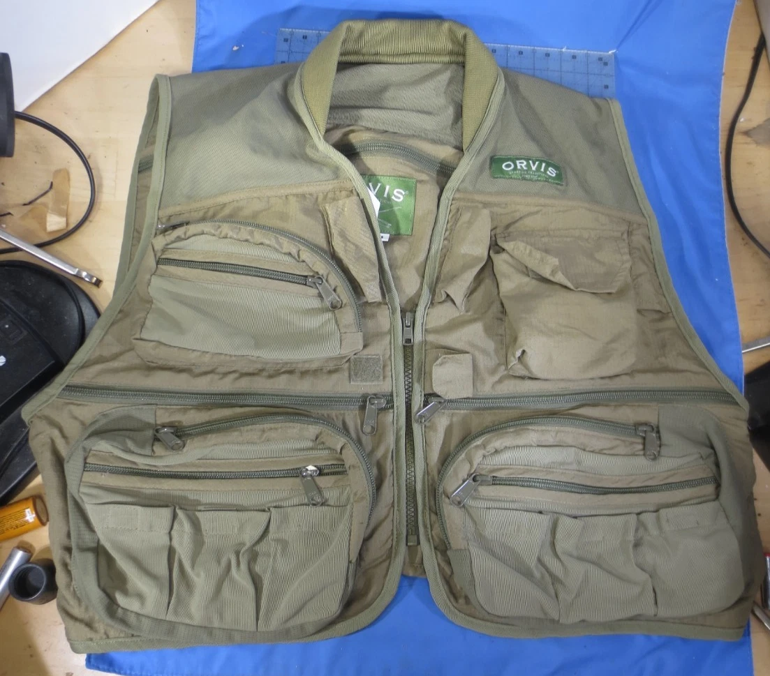 Orvis Fly Fishing Vest Men's Olive Khaki Size M Medium (Excellent!)
Opens in a new window or tab