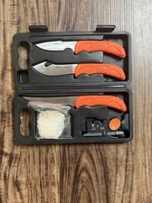 Outdoor Edge WildLite 6-Piece Hunting Knife Set w/ Gut Hook & Case Deer Elk