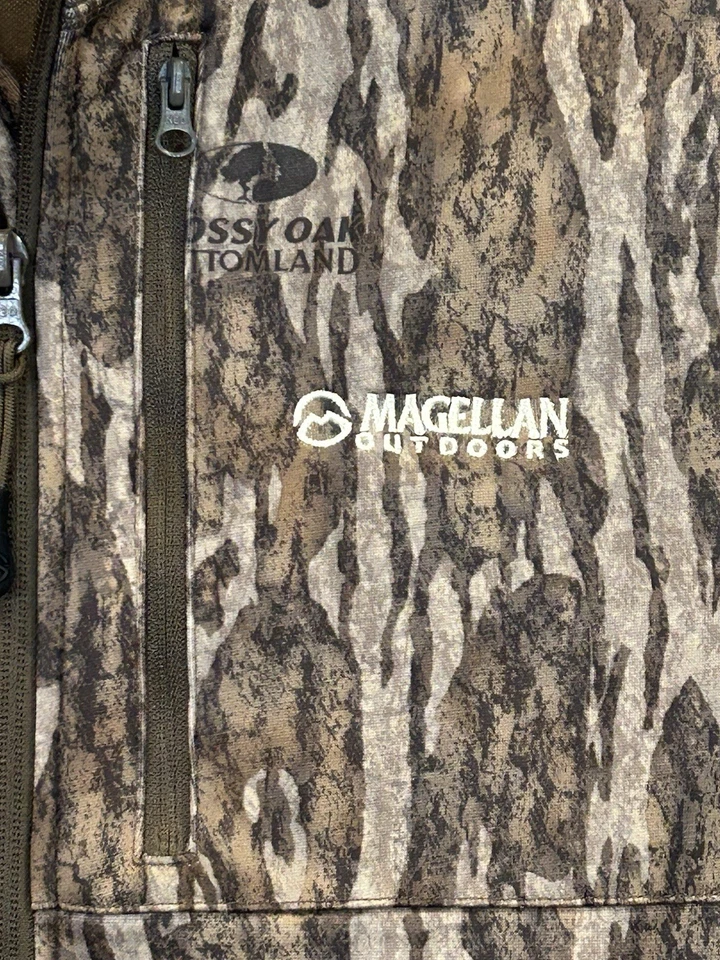 Magellan Outdoor Camouflage Hunt Gear 1/4 Zip Pullover Jacket Bottomland Size S - Image 2 of 4