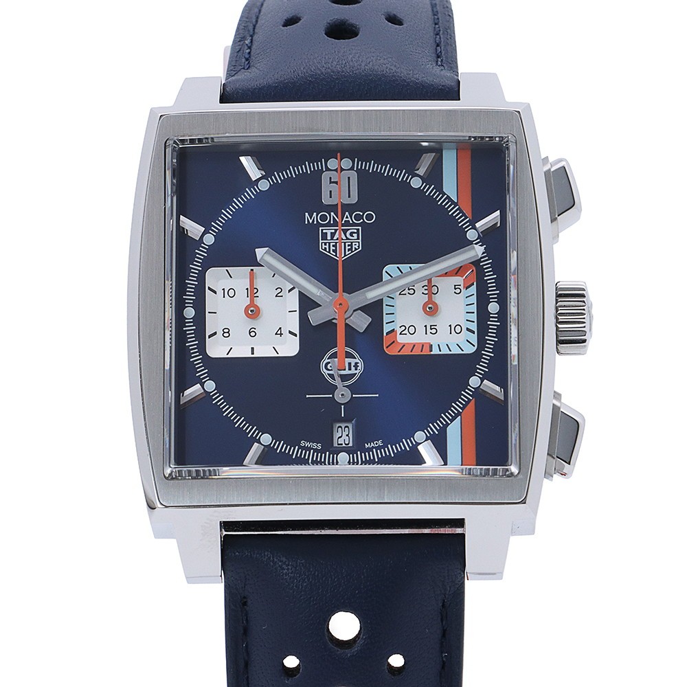TAG HEUER Monaco Chronograph Gulf Special Edition 39mm Stainless Steel Blue ...