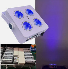 10pc case Mini 4x15w RGBWA UV 6in1 led par light IR WIFI wireless battery light