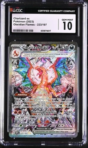 Pokémon Charizard ex 223/197 Obsidian Flames Special Illustration Rare CGC 10