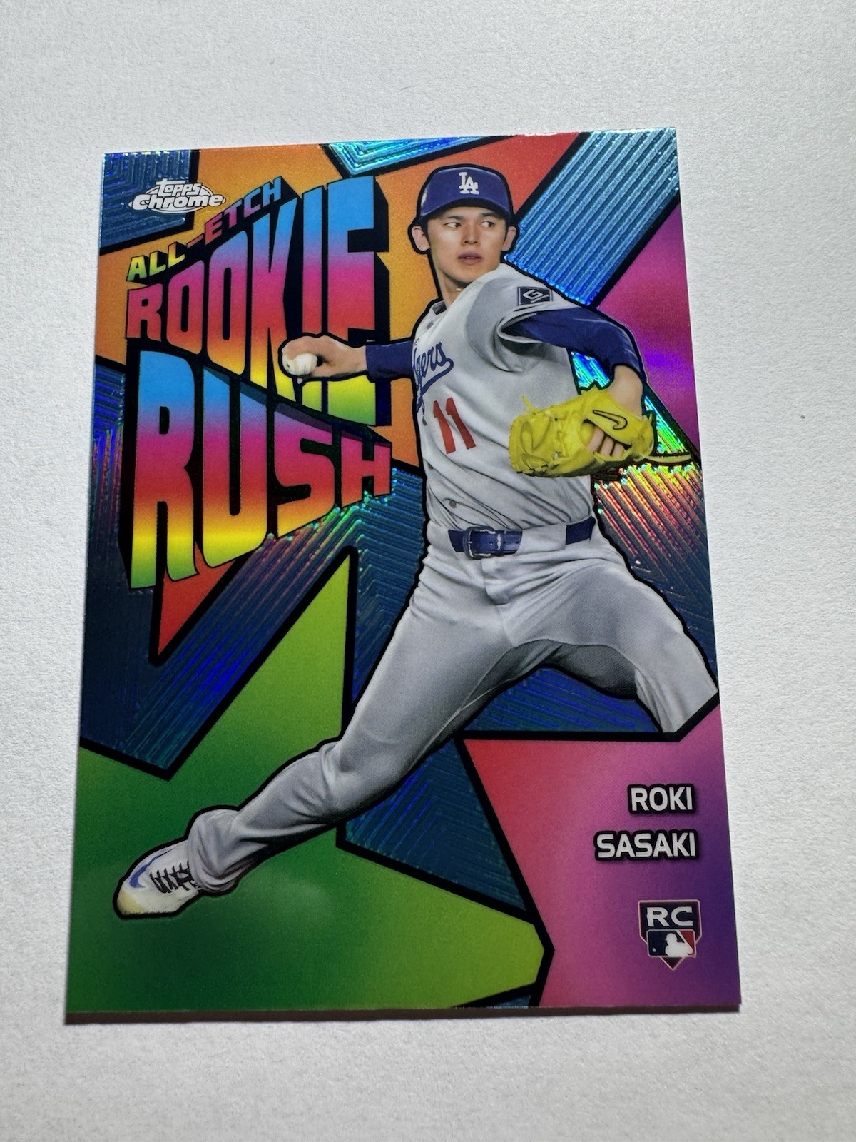 2025 Topps Chrome - All-Etch Rookie Rush Roki Sasaki #CERR-10 (RC)