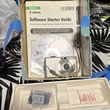 Canon PowerShot SD450 5.0MP Silver Compact Camera 3x Zoom w/ Charger, SD Card