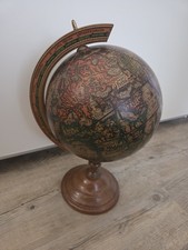Holz Globus, Vintage Weltkugel, Antiker Globus