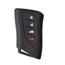 Silicone Remote Key Fob Cover Case for Lexus ES300h ES350 4 buttons, Black