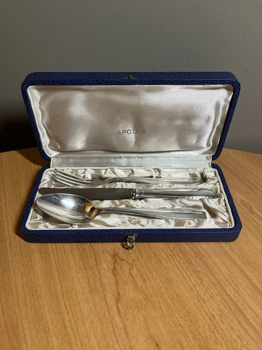 Vecchi Ménagère en métal argenté avec boîte de 37 pièces