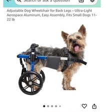 Dog Wheelchair for Back Legs with Upgraded All-Terrain Tires Extra Small