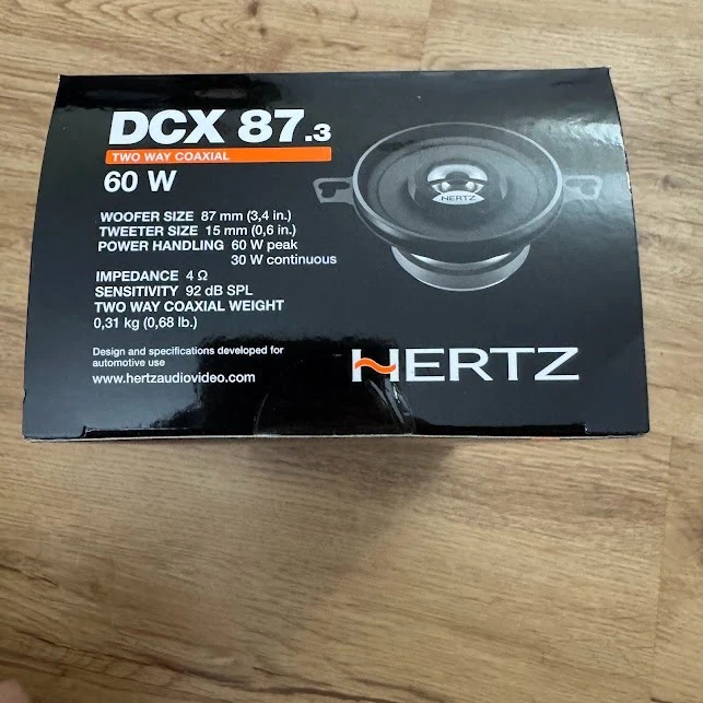 Altavoces coaxiales de audio para automóvil de 2 vías Hertz DCX 87.3 serie Dieci de 3-1/2" NUEVO Foto 3 de 4