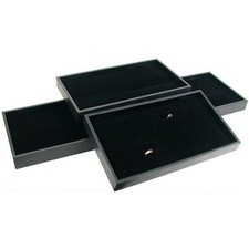 4 72 Black Ring Display Inserts  Travel Tray