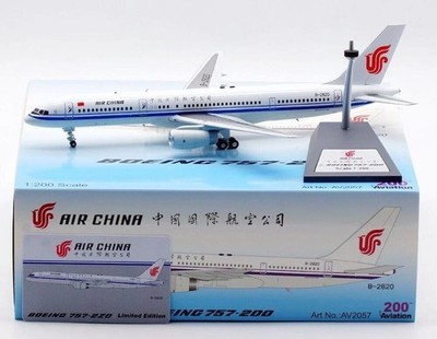 Aviation 200 Air China Boeing 757-2Z0 B-2820 Modell 1:200 AV2057 Metall
