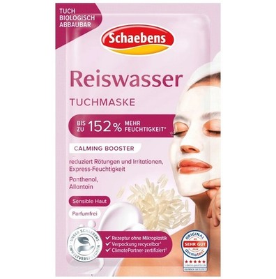 Schaebens Tuchmaske Reiswasser 1 Stk Neu