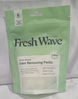 Fresh Wave Odor Eliminating & Deodorizing Packs, Bag of 6 - Safer Odor Relief