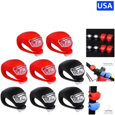 Silicone LED Bike Light Set – Front & Rear Waterproof Lights for All Conditions