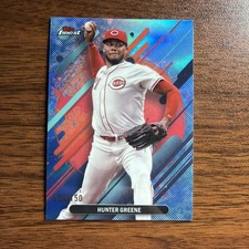 2025 Topps Finest - Rare Hunter Greene #258 Sky Blue Refractor /150