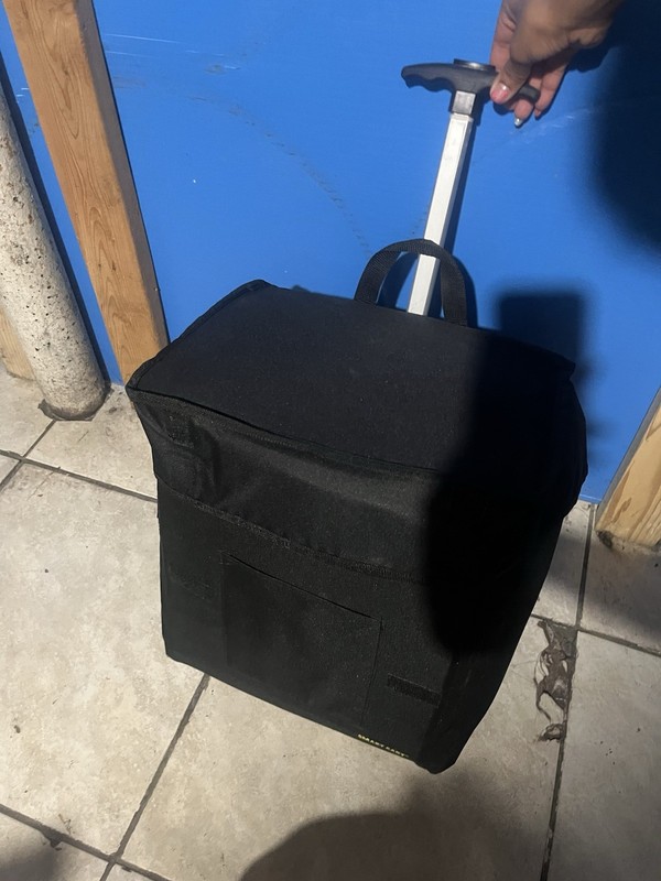 Smart Cart Black Wheeled Travel Luggage Cart with Telescoping Handle