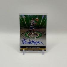 2025 Topps Chrome Basketball David Thompson On Card Auto Green /99 NM