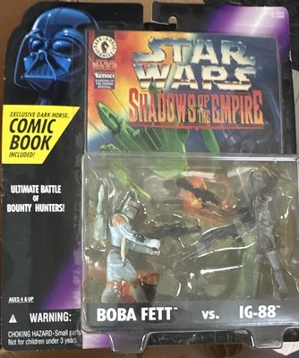 Kenner Star Wars Shadows of the Empire Boba Fett vs IG-88 2-Pack Comic
