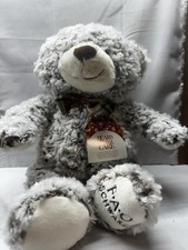 FAO Schwarz Bear Plush 17  2017 Bears That Care Gray/Brown NWT Plaid 1448/1449 