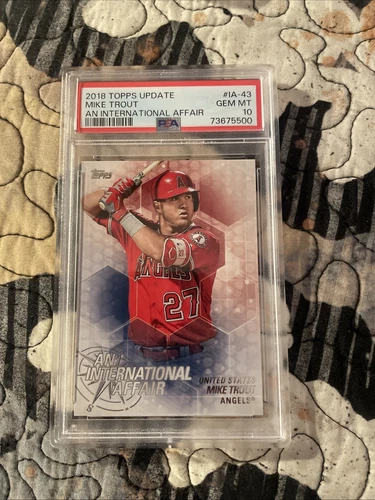 2018 POP 72👈TOPPS UPDATE⚾️MIKE TROUT #IA-43*INTERNATIONAL AFFAIR PSA 10👈