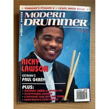 RICKY LAWSON MODERN DRUMMER MAGAZINE JANUARY 1993 - RICKY LAWSON COVER WITH FEAT