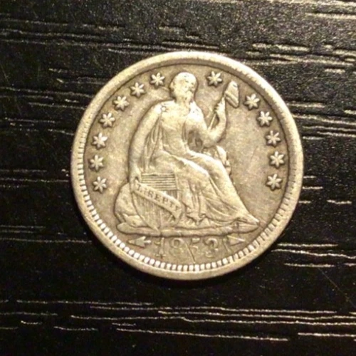 1853 Seated Liberty Half Dime Arrows, VF+. A175