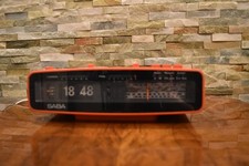 Vintage Saba Clock Automatic H / 1970er Klappzahlenwecker Radio Uhrenradio alt