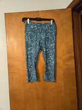 Athleta Accelerate Crop Leggings Teal Swirl M