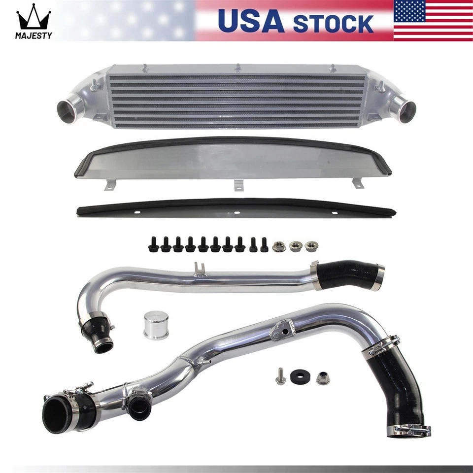 Intercooler Kit For Ford Fiesta ST 1.6L EcoBoost 2014-2019 Aluminum Silver Foto 2 de 4