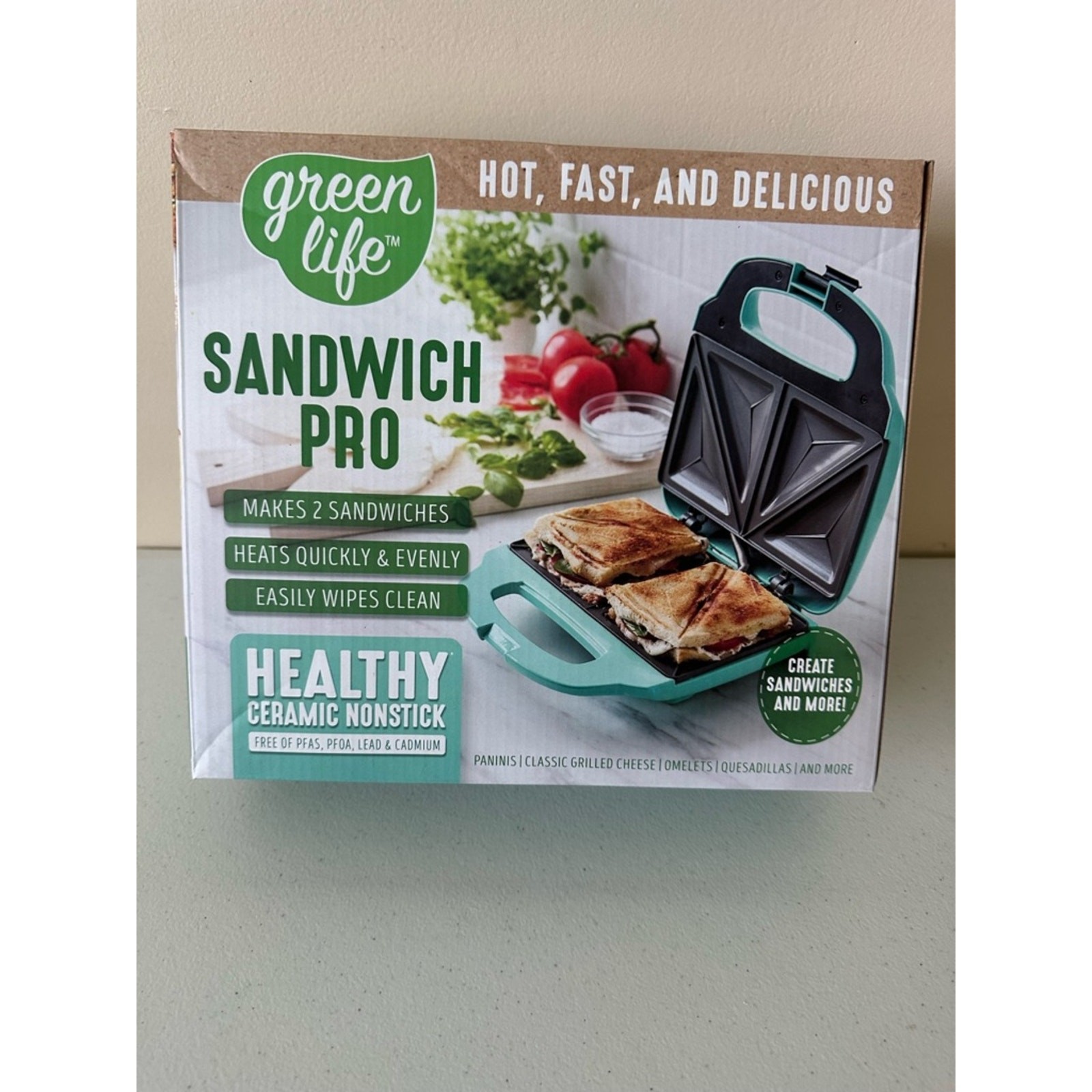 GreenLife Ceramic Nonstick Panini Press Grill