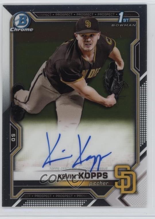 2021 Bowman Draft Chrome Draft Pick Auto Kevin Kopps #CDA-KK Auto 01nw