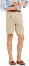 Roundtree Yorke Luxury Microfiber Flat Front 8" Inseam Shorts - NWT New