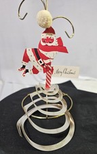 Vtg bill and doris clements Christmas Ornament Santa Cut Paper Spiral- A70