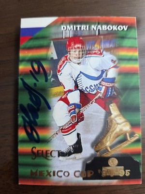 Dmitri Nabokov Chicago Blackhawks SIGNED 1995 PINNACLE 