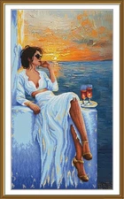 Creative Сross Stitch Embroidery Kit "Evening by the sea" Nova Sloboda