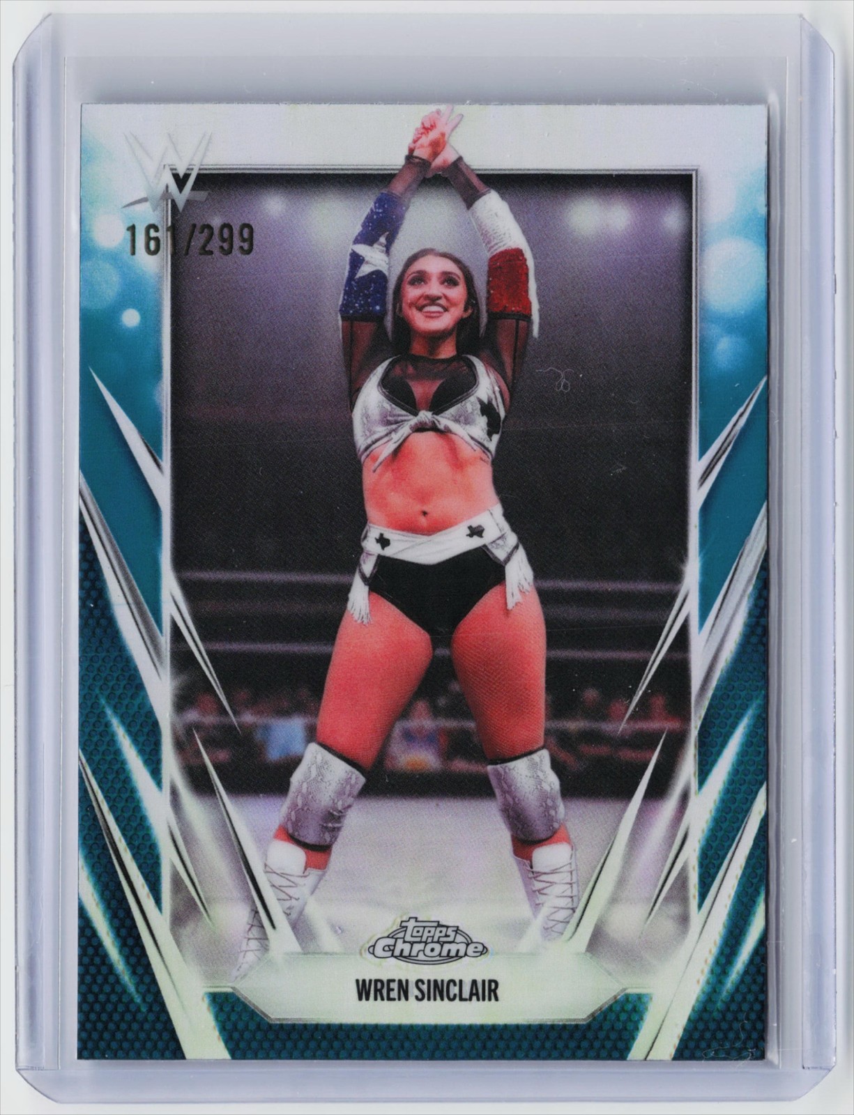 2026 Topps Chrome WWE Wren Sinclair #134 Teal Refractor /299
