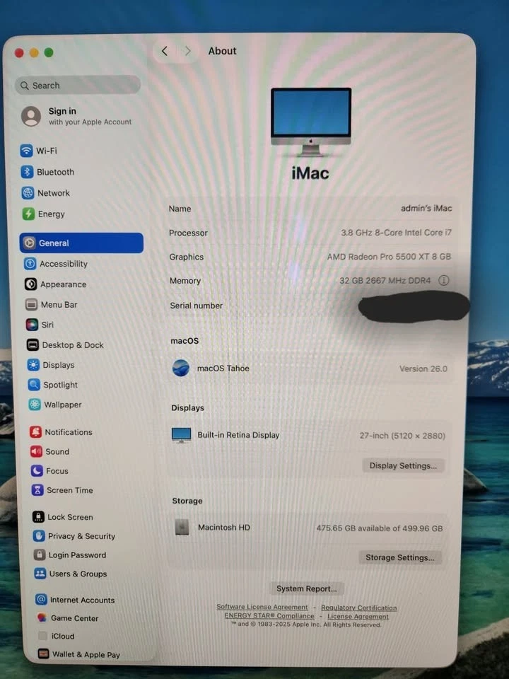 Apple iMac 27" 2020 5K | i7 3.8GHz | 32GB RAM | Radeon Pro 5500XT 8GB - Image 4 of 4