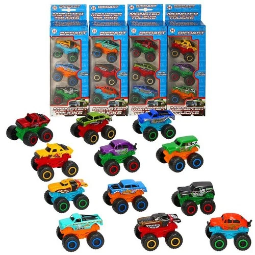 Kids New Monster Truck Diecast Toys 3PC Off-Road Vehicle Play Gift