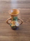 Vtg Ca 1943 Roseville Art Pottery  Brown Water Lily Vase! 73-6! 6" H! Ex Cond!!