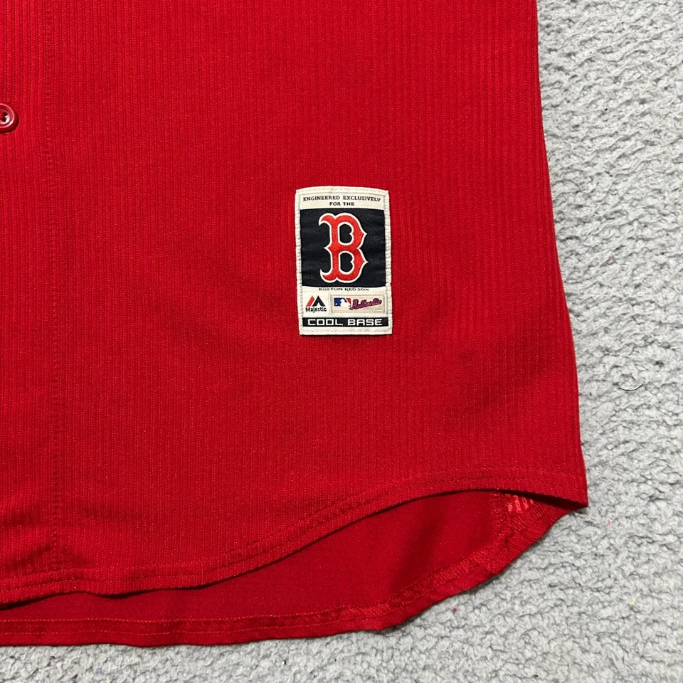 Boston Red Sox #18 Shane Victorino Majestic Jersey Men 48 Red MLB Baseball - Image 4 of 4