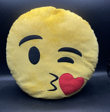 Emoji Peluche Cara Lanzamiento Beso Almohada 12" 2015 Guiño Suave Lindo