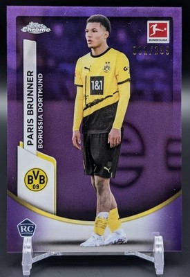 2023-24 Topps Chrome Bundesliga - Paris Brunner - 1/299 RC BVB Borussia Dortmund